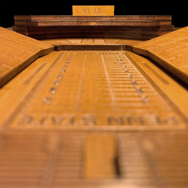 Penn State Beaver Stadium wood replica 3D close up view 2